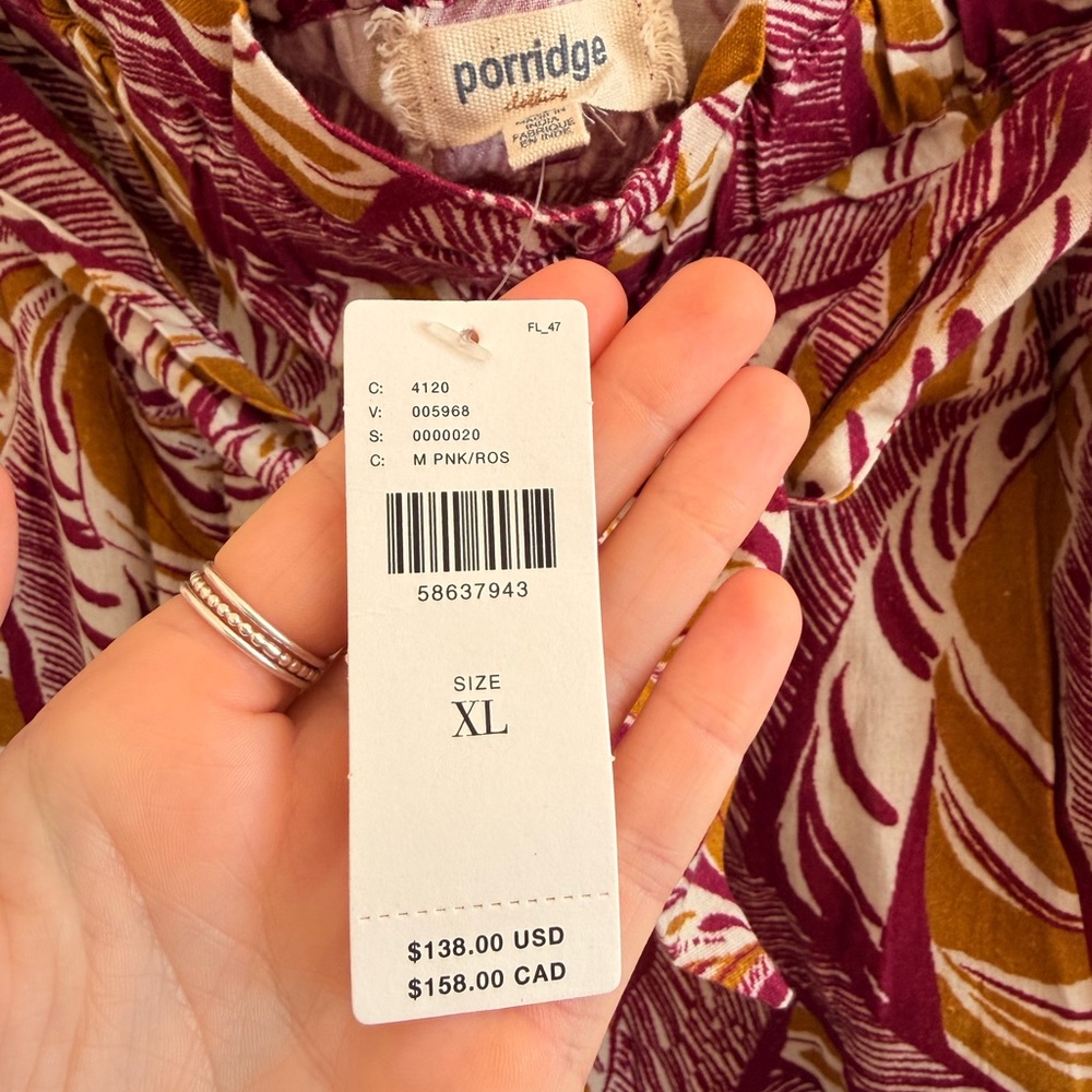 Anthropologie Maroon and Mustard Patterned Skirt - Picture 4 of 6
